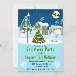 Winter Wonderland Holiday Birthday Party Einladung