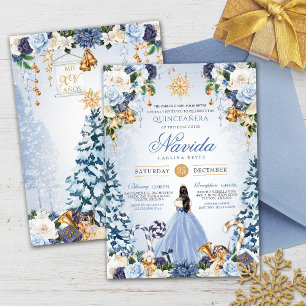 Winter Wonderland Holiday Snow Princess Quince Einladung