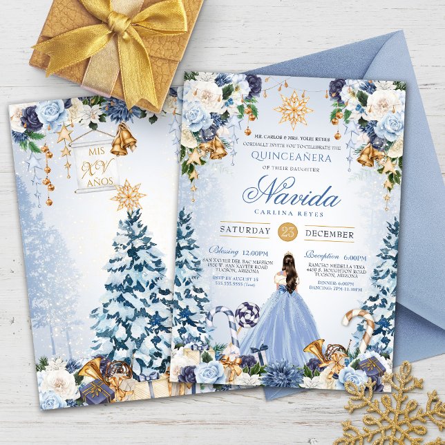 Winter Wonderland Holiday Snow Princess Quince Einladung (Von Creator hochgeladen)