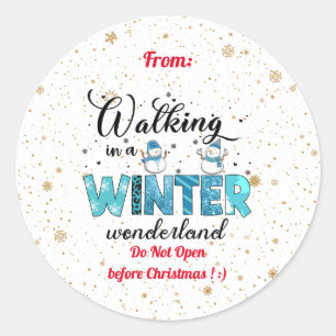 Winter Wonderland individuell gestalten Runder Aufkleber