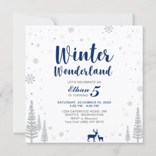 Winter Wonderland - Invitation Anniversaire de enf