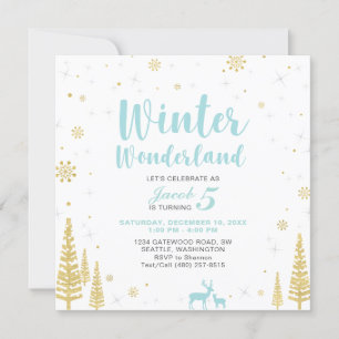 Winter Wonderland - Invitation Anniversaire de enf
