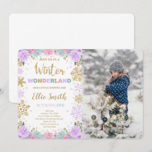 Winter Wonderland Invitation avec photo
