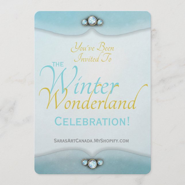 Winter Wonderland Invitation Einladung (Vorderseite)