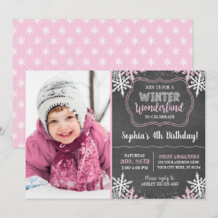 Winter Wonderland Invitation photo pour l'annivers