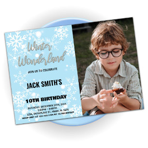 Winter Wonderland Invitations d'anniversaire avec 