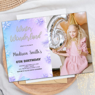 Winter Wonderland Invitations d'anniversaire avec 