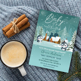 Winter Wonderland ist eine kalte Außendusche Einladung