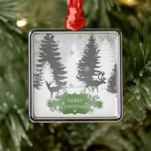 Winter Wonderland Keramik Ornament - Blau Aus Metall