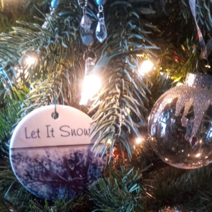 Winter Wonderland "Lasst es schneien"-Ornament Keramikornament