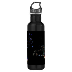 Winter Wonderland Lights Blau und Weiß Urlaub Trinkflasche