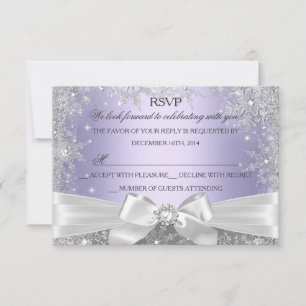 Winter Wonderland Lila UAWG RSVP Karte