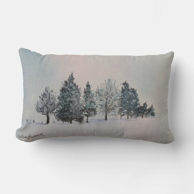 Winter Wonderland Lumbar Throw Kissen (Vorderseite)