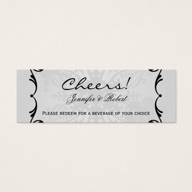 Winter Wonderland Mariage Boire des billets (Devant)