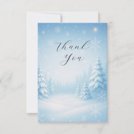 Winter Wonderland Mariage Flat Carte de remercieme