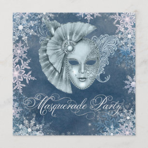 Winter Wonderland Maskenparty-Einladungen Einladung