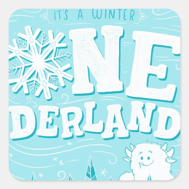 Winter Wonderland Matching Aufkleber (Vorderseite)