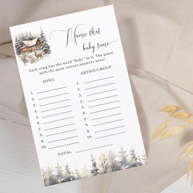 Winter Wonderland Name, dass Baby Tune Baby Dusche (Von Creator hochgeladen)