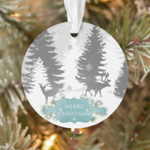 Winter Wonderland Noël Ornement - Turquoise
