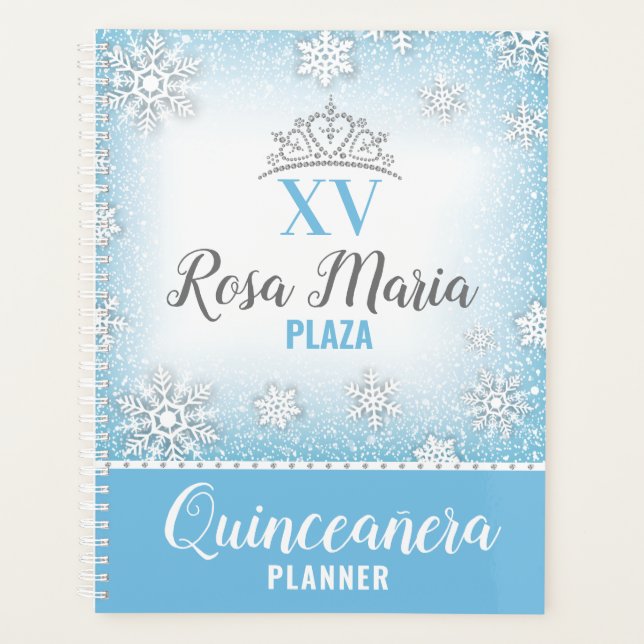 Winter Wonderland Parties scintillant Quinceañera  (Devant)