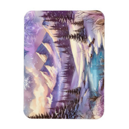 Winter Wonderland Patterns of Nature Mountain Lake Magnet
