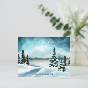 Winter Wonderland Photo Enregistrer la date Carte