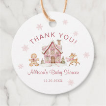Winter Wonderland Pink Baby Shower Danke