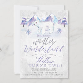 Winter Wonderland Polar Bär Geburtstag Einladung