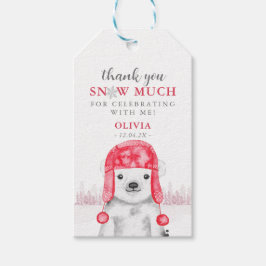 Winter Wonderland Polar Bea girl Favor thanks Gift Geschenkanhänger