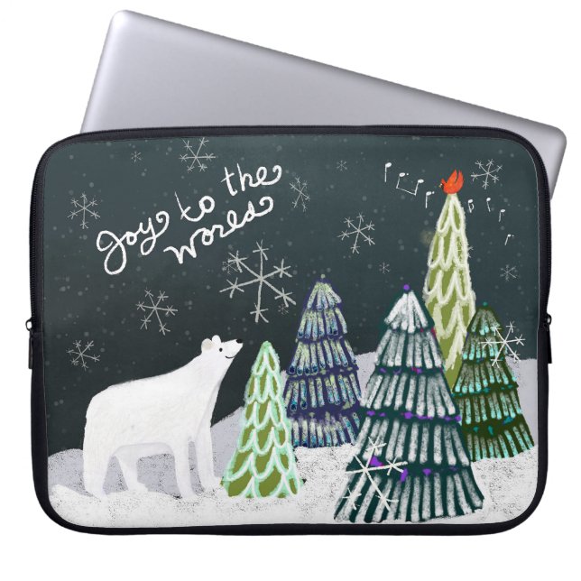 Winter Wonderland Polar Bear Laptop-Sieb Laptopschutzhülle (Vorderseite)