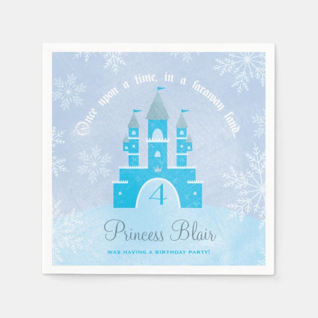 Winter Wonderland Princess Party Napkins Serviette (Vorderseite)