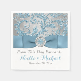 Winter Wonderland, PRINTED Ribbon Wedkins Serviette