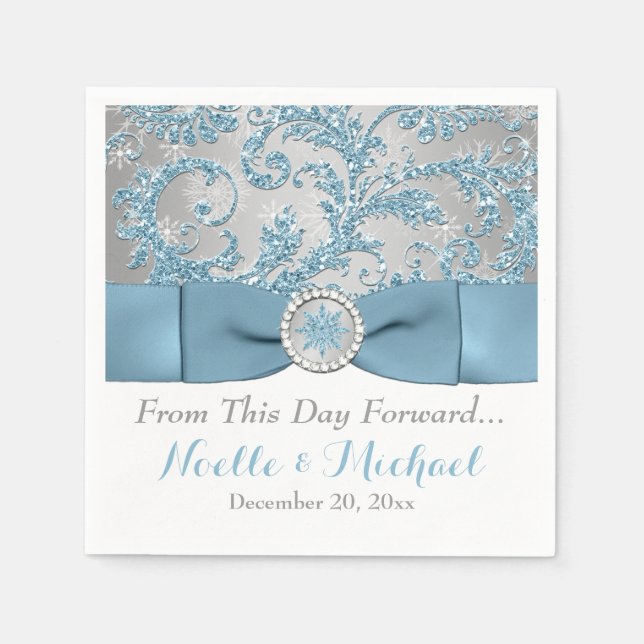 Winter Wonderland, PRINTED Ribbon Wedkins Serviette (Vorderseite)