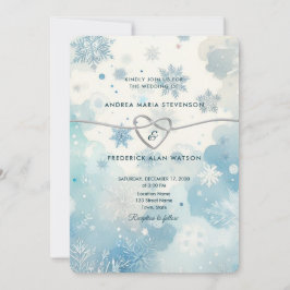 Winter Wonderland QR Hochzeitseinladung Einladung
