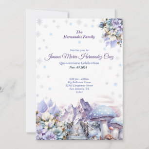 Winter Wonderland Quinceañera Einladung