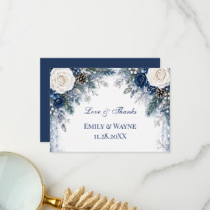 Winter Wonderland Rose Bleue et Blanche Merci