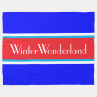 WINTER WONDERLAND Rot Weiß Königlich Blau Streifen