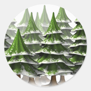 Winter Wonderland Runder Aufkleber