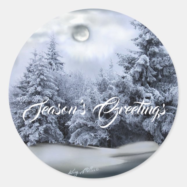 WINTER WONDERLAND RUNDER AUFKLEBER (Vorderseite)