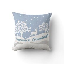 Winter Wonderland Saison Grußkissen