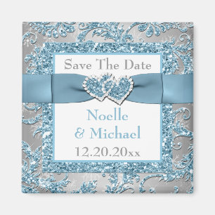 Winter Wonderland Save the Date Wedding Magnet