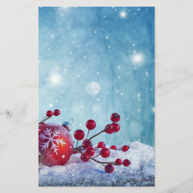Winter Wonderland Scene Briefpapier (Vorderseite)
