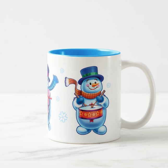Winter Wonderland Schnee Menschen Tasse individuel (Rechts)