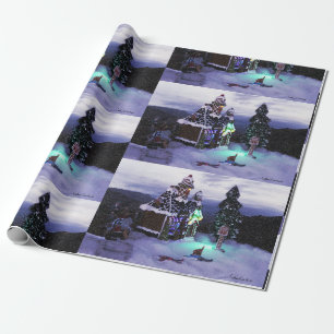 Winter Wonderland Schnee Szene 2020 Geschenkpapier
