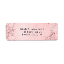 Winter Wonderland Schneeflocken Rosa Elegante