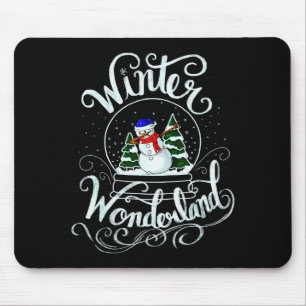 Winter Wonderland Schneekugel Weihnachten Dabbing  Mousepad