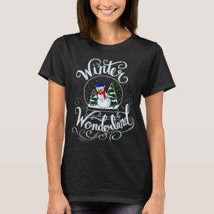 Winter Wonderland Schneekugel Weihnachten Dabbing T-Shirt