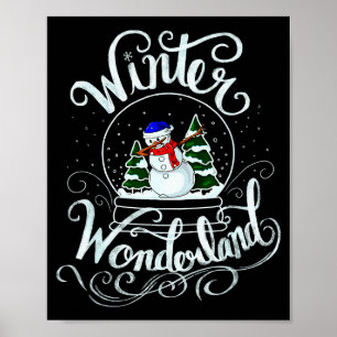 Winter Wonderland Schneekugel Xmas Dabbing Schneem Poster