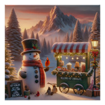 Winter Wonderland Schneemann-Heißgetränkestand