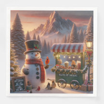 Winter Wonderland Schokoladenwagen des Schneemanns